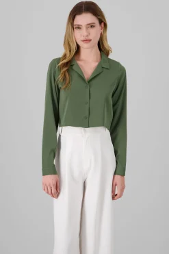 Camisa Lisa Manga Larga