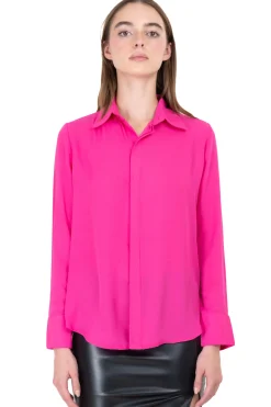 Camisa lisa manga larga