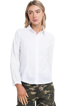 Camisa lisa manga larga