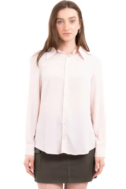 Camisa lisa manga larga