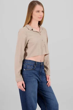 Camisa Lisa Manga Larga