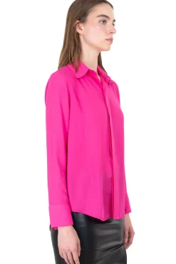 Camisa lisa manga larga