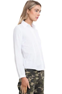 Camisa lisa manga larga