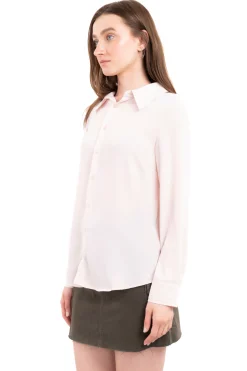 Camisa lisa manga larga