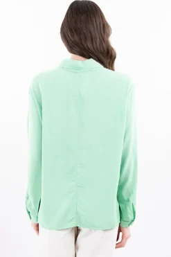 Camisa lisa manga larga