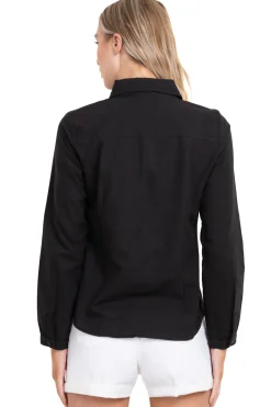 Camisa lisa manga larga