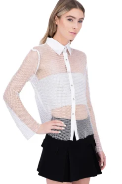 Camisa lisa manga larga pinzas