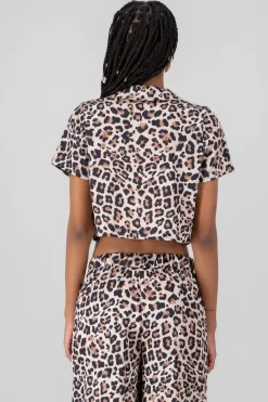Camisa manga corta animal print