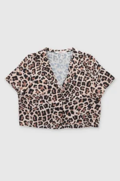 Camisa manga corta animal print