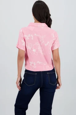 Camisa manga corta bordado