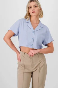 Camisa manga corta detalle textura