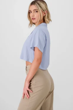 Camisa manga corta detalle textura