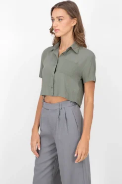 Camisa Manga Corta Detalle Bolsa