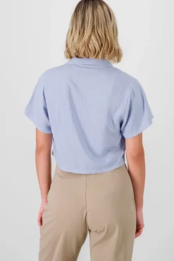 Camisa manga corta detalle textura