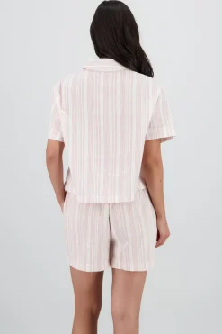 Camisa manga corta detalle moños