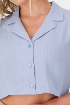 Camisa manga corta detalle textura