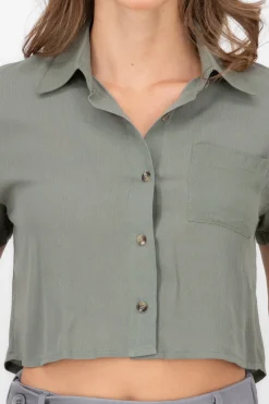 Camisa Manga Corta Detalle Bolsa