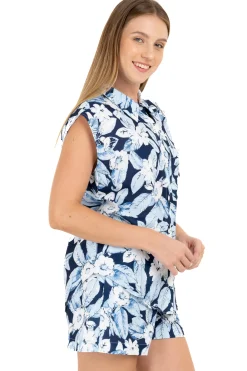 Camisa manga corta flores