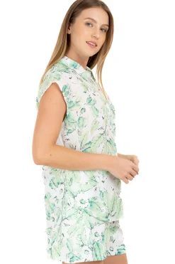 Camisa manga corta flores