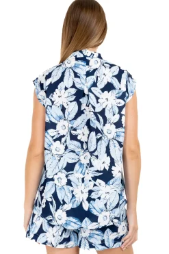 Camisa manga corta flores