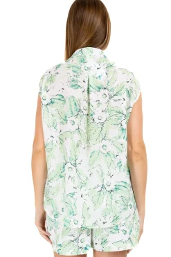 Camisa manga corta flores