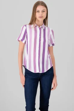 Camisa Manga Corta Rayada