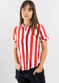 Camisa Manga Corta Rayada