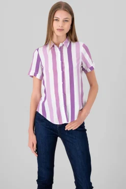 Camisa Manga Corta Rayada