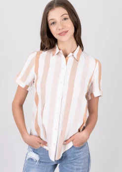 Camisa Manga Corta Rayada