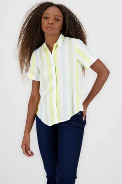 Camisa Manga Corta Rayada