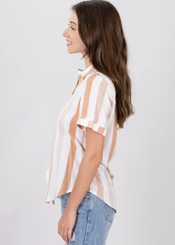 Camisa Manga Corta Rayada