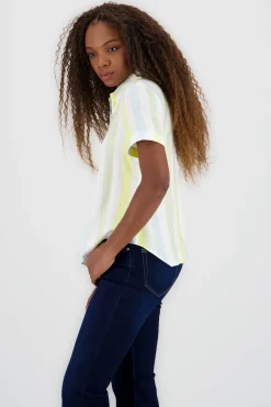 Camisa Manga Corta Rayada