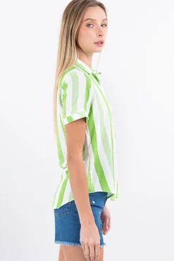 Camisa Manga Corta Rayada
