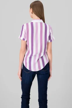 Camisa Manga Corta Rayada