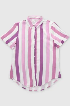 Camisa Manga Corta Rayada