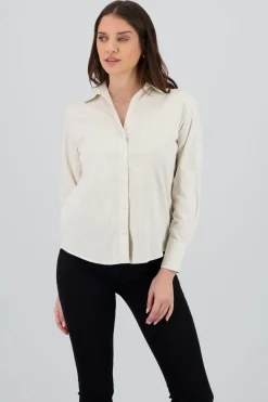 Camisa manga larga cuello rayas