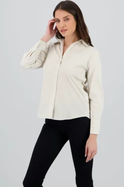 Camisa manga larga cuello rayas