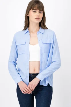 Camisa manga larga detalle bolsas