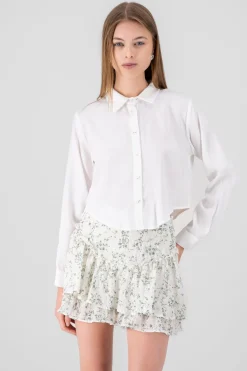 Camisa manga larga detalle costados