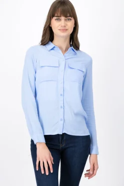 Camisa manga larga detalle bolsas