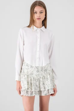 Camisa manga larga detalle costados