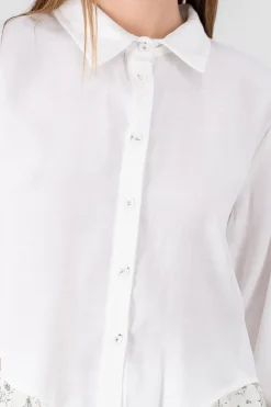 Camisa manga larga detalle costados