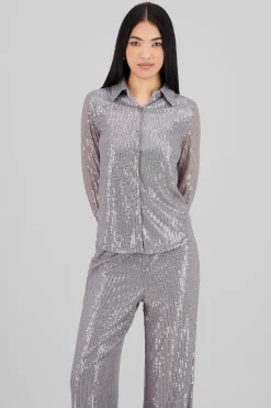 Camisa manga larga lentejuelas