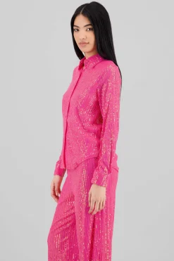 Camisa manga larga lentejuelas