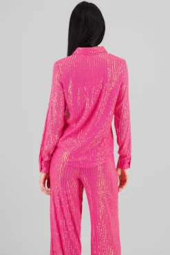 Camisa manga larga lentejuelas