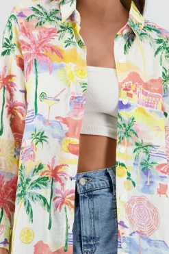 Camisa manga larga oversize detalle botones