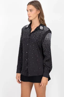 Camisa Manga Larga Pedrería