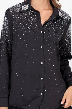 Camisa Manga Larga Pedrería