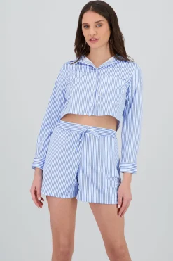 Camisa manga larga rayas detalle doble bolsa