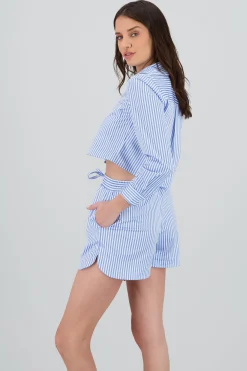 Camisa manga larga rayas detalle doble bolsa